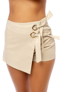 Linen Sand Skort