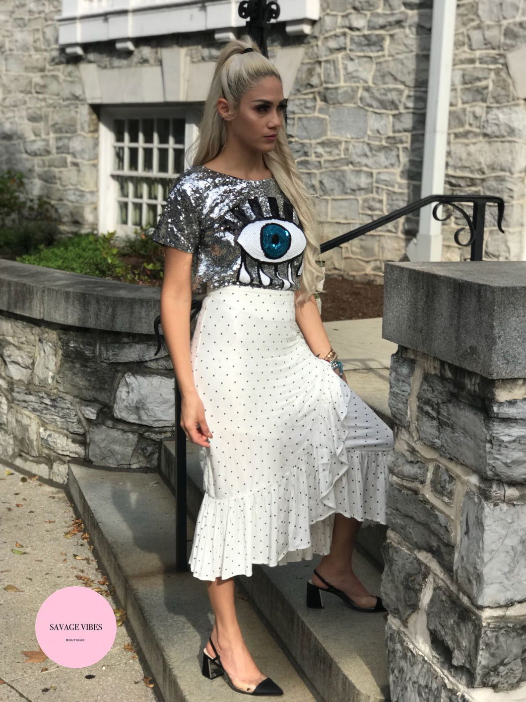 Eye Sequin Top
