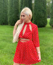 Load image into Gallery viewer, Lady in Red Polka Dots Romper