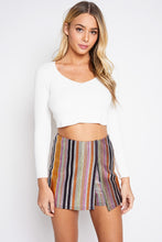 Cargar imagen en el visor de la galería, Metallic Multi Colored Skort