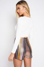 Cargar imagen en el visor de la galería, Metallic Multi Colored Skort