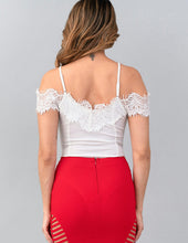 Load image into Gallery viewer, White Lace Bodysuit