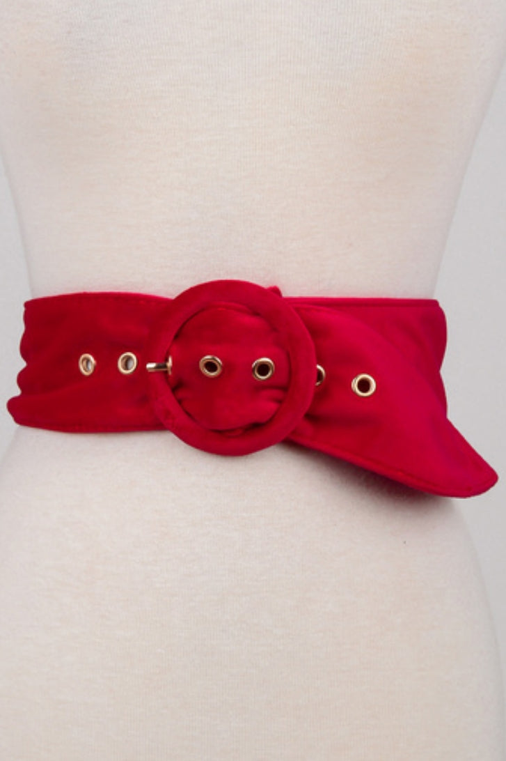 Red Velvet Waist Belt