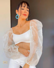 Load image into Gallery viewer, Organza Ivory Top &amp; Pants Set
