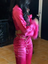 Load image into Gallery viewer, Fuschia Satin Pants
