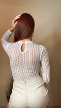 Cargar imagen en el visor de la galería, Sheer Mesh White Lace Bodysuit