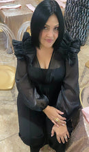 Cargar imagen en el visor de la galería, Organza Ruffle Shoulder Long Sleeve Top