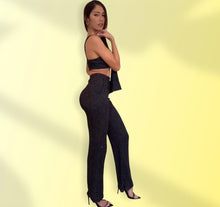 Load image into Gallery viewer, One Shoulder Crop Top &amp; Palazzo Pants Set