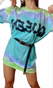 Queen Tie Dye Oversized T-Shirt Dress