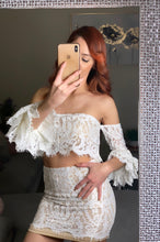 Load image into Gallery viewer, Scallop White Lace Set