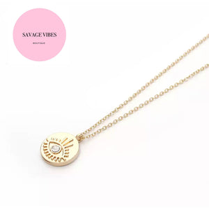 Evil Eye Coin Necklace