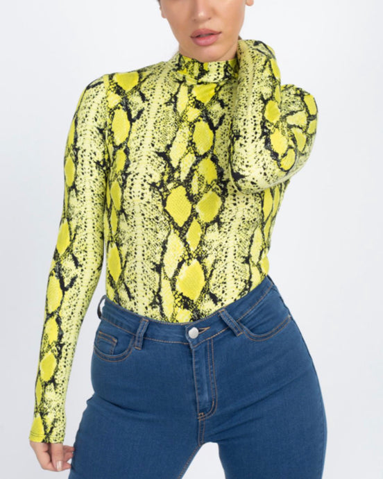 Lime Snake Bodysuit