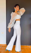 Load image into Gallery viewer, Organza Ivory Top &amp; Pants Set
