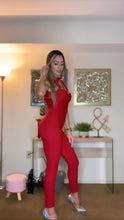 Cargar imagen en el visor de la galería, Lace Edge Red Jumpsuit