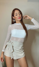 Cargar imagen en el visor de la galería, Sheer Mesh White Lace Bodysuit