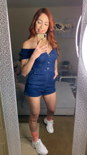 Load image into Gallery viewer, Coquette Denim Romper
