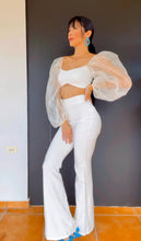 Load image into Gallery viewer, Organza Ivory Top &amp; Pants Set