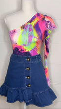 Cargar imagen en el visor de la galería, Bubble Neon One Shoulder Top