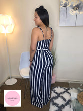 Cargar imagen en el visor de la galería, Navy White Stripes Jumpsuit