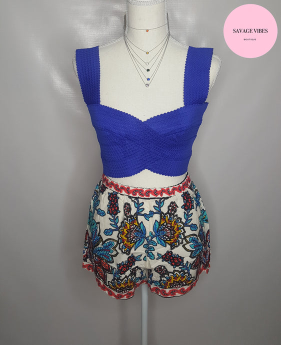 Royal Blue Crop Top